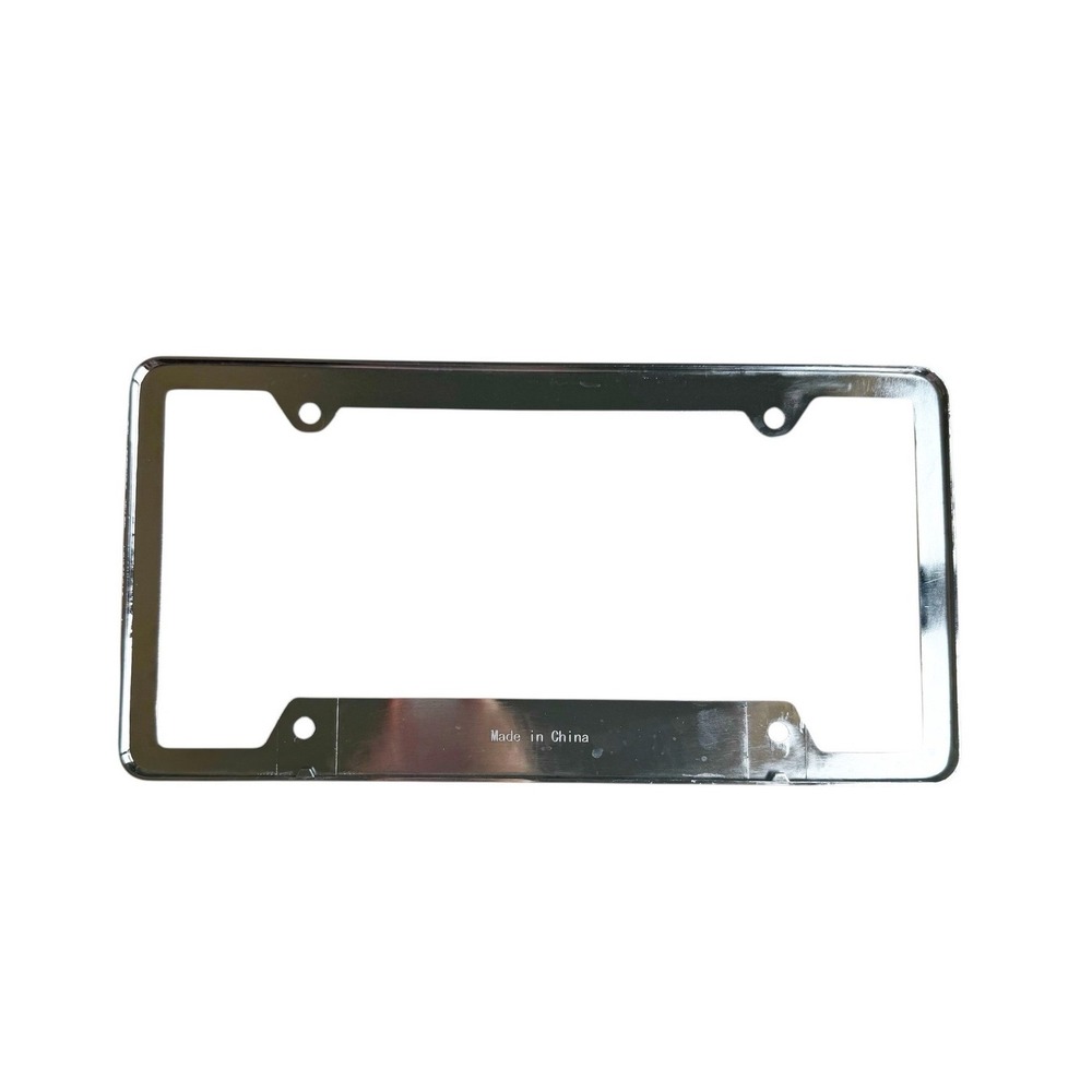 Carvana License Plate Frame Silver Blue We'll Drive You Happy Metal Chrome - Picture 2 of 2